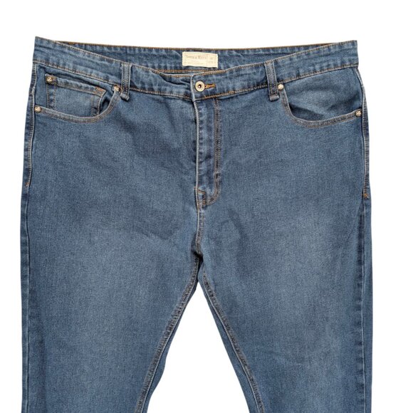 Smith & Mills Stretch Jeans Mens Blue Straight Leg Denim Size 42x32 - Picture 3 of 10